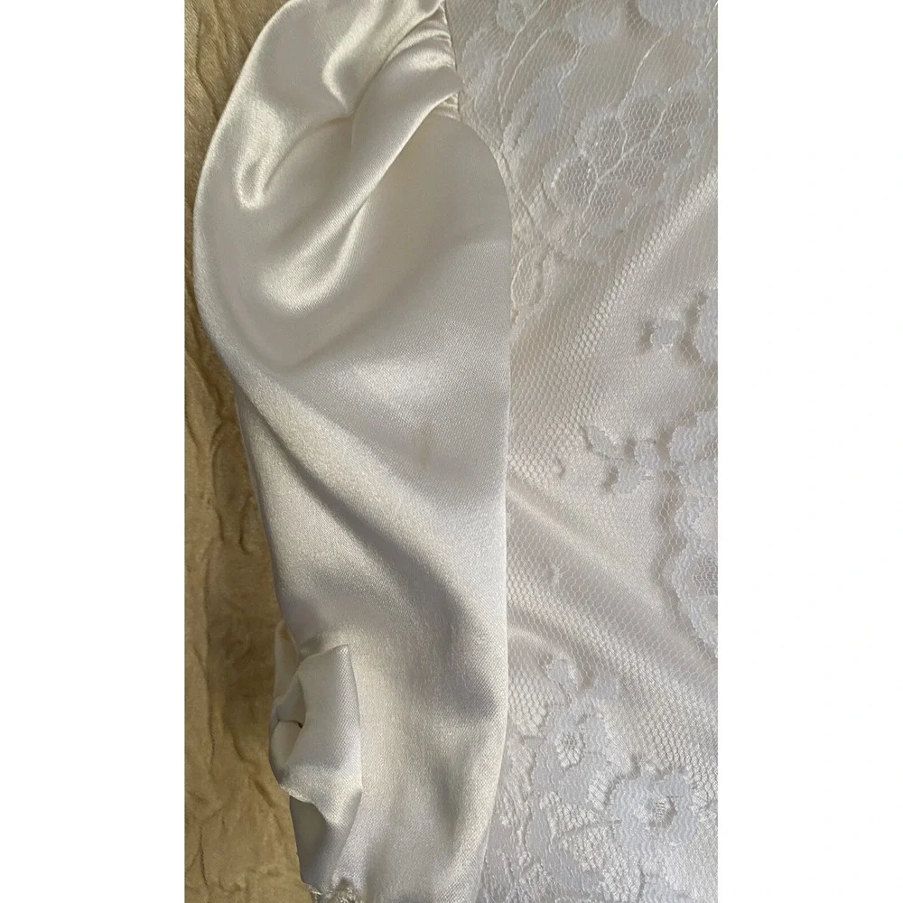 Vtg Elissa Craig International Flower Girl Dress Communion Lace Purse Sz 7 Flaw